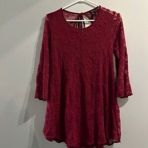 Long Sleeve Open Back Dress